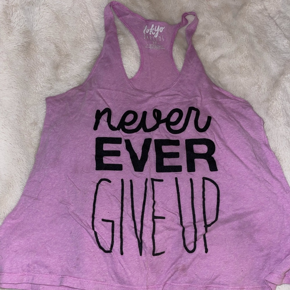 muscle shirt never ever give up